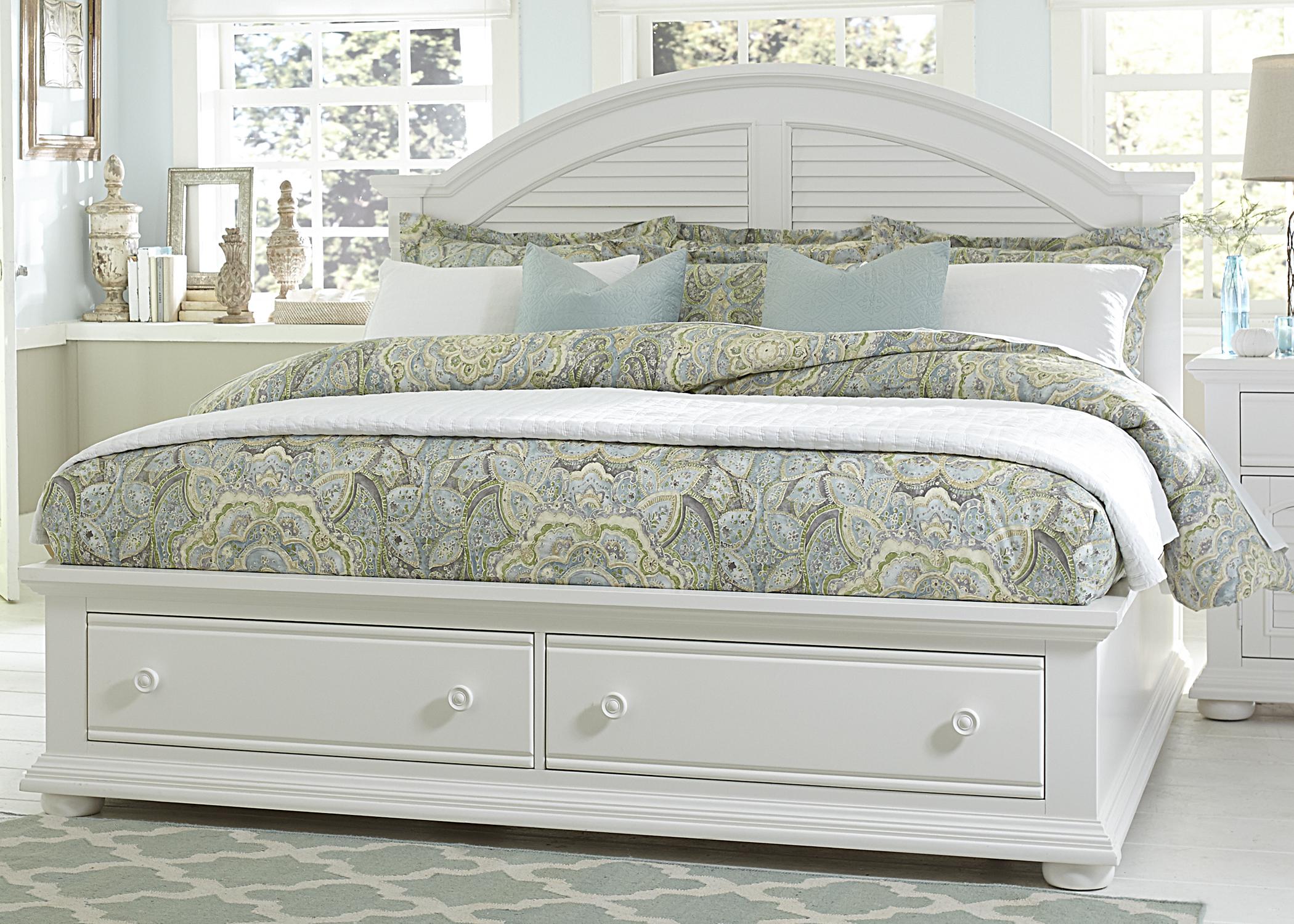 Liberty Furniture Summer House Cottage Queen Bed With Storage Footboard liberty-furniture-summer-house-cottage-queen-bed-with-storage-footboard